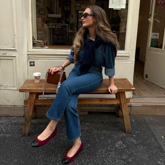 Ann Taylor Suede Cap Toe Ballet Flats NEW - Picture 8 of 8